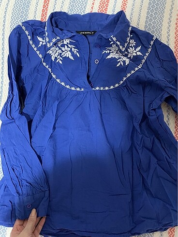 Mavi yazlık gömlek - Görsel 5