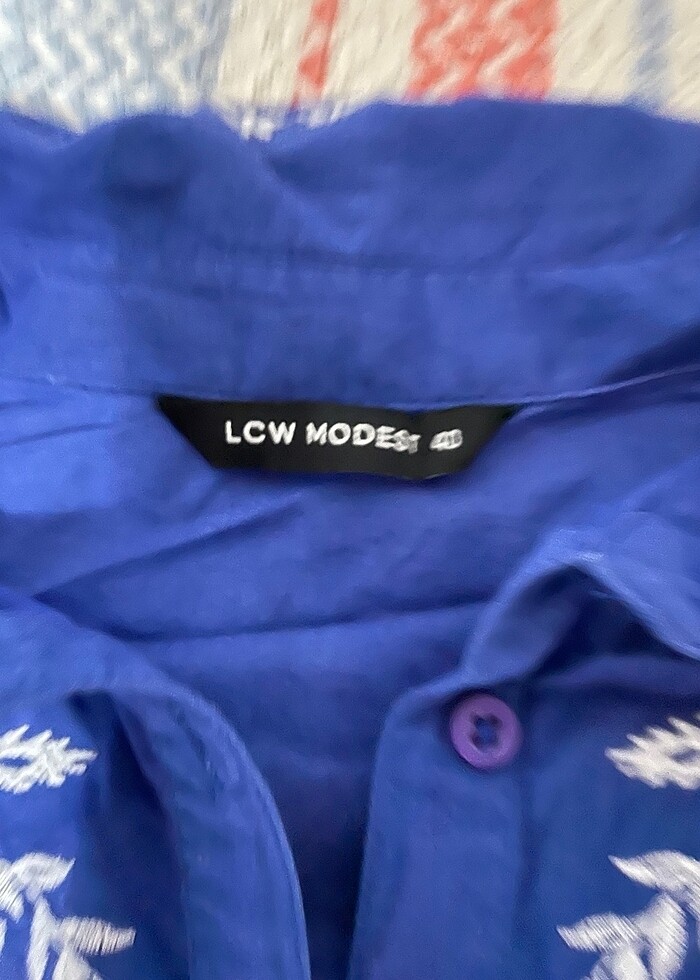 Mavi yazlık gömlek - Görsel 2