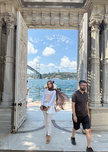 Krem  renk süveter - Görsel 7