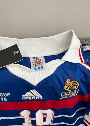 Fransa 1998 Dünya Kupası Zinedine Zidane forması - Görsel 3