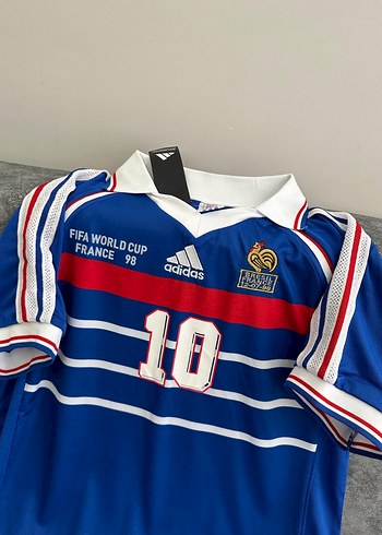 Fransa 1998 Dünya Kupası Zinedine Zidane forması - Görsel 2