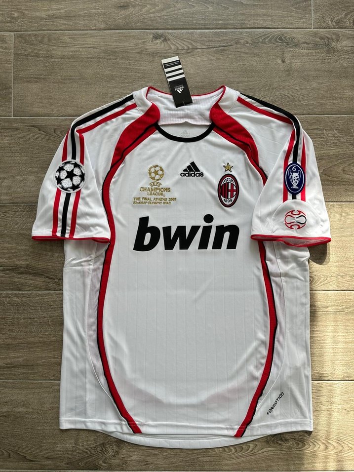 AC Milan 2006-2007 Şampiyonlar Ligi final Kaka Leite forması. - Görsel 2