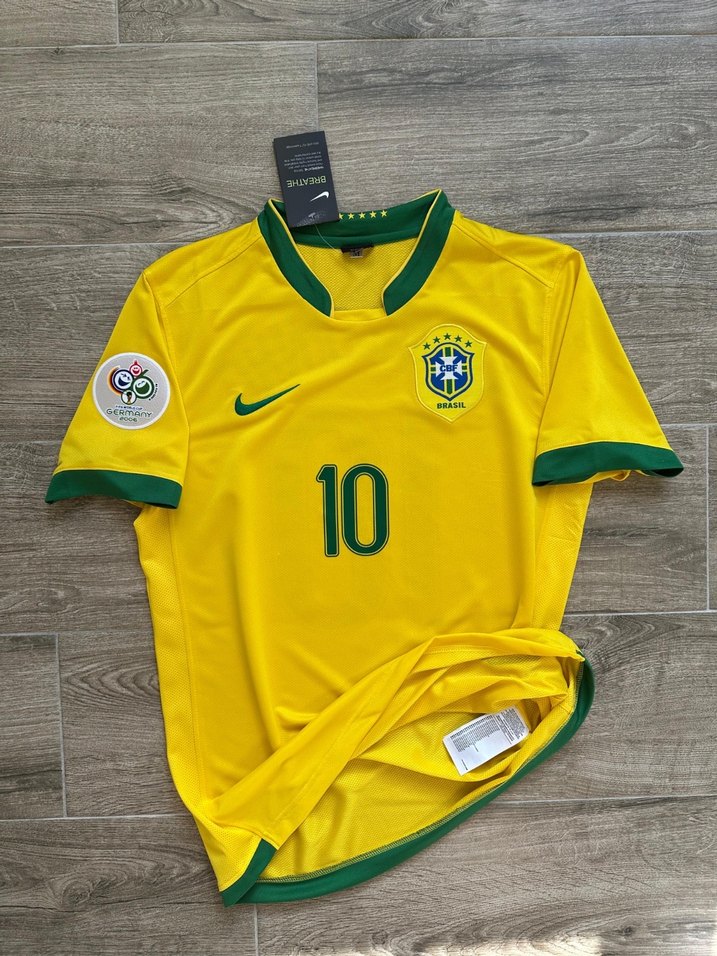 Brezilya 2006 Dünya Kupası İç Saha Ronaldinho Gaucho forması - Görsel 2