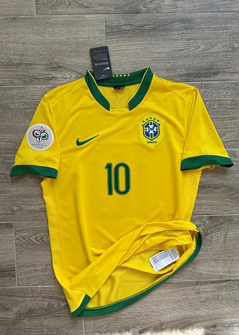 Brezilya 2006 Dünya Kupası İç Saha Ronaldinho Gaucho forması - Görsel 2
