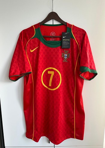 Portekiz 2004 İç Saha Luis Figo forması - Görsel 2