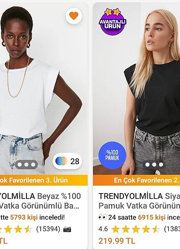 Trendyol milla 2li tişört