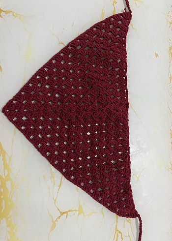 Bordo Örgü Saç Bandı