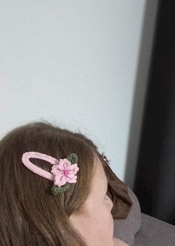 Pembe Sakura Kiraz Çiçekli Çocuk Toka - Görsel 2