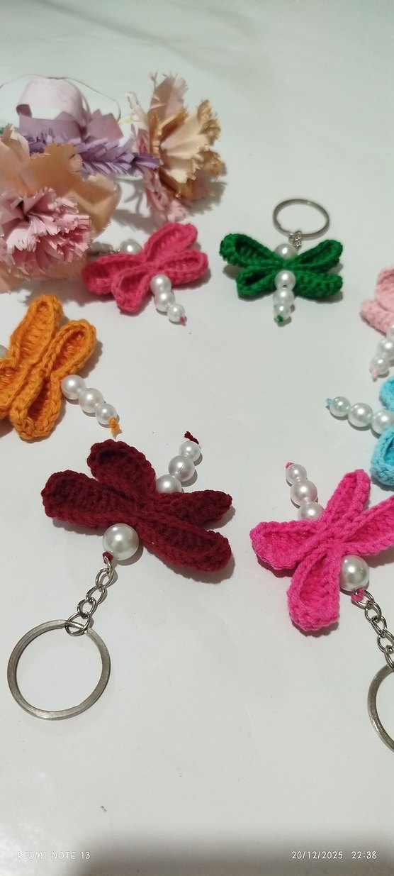 Renkli Boncuklu Yusufçuk Anahtarlık - Görsel 5