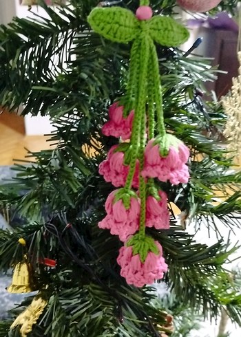 Pembe Lily Sümbül Çiçekli Anahtarlık - Görsel 6