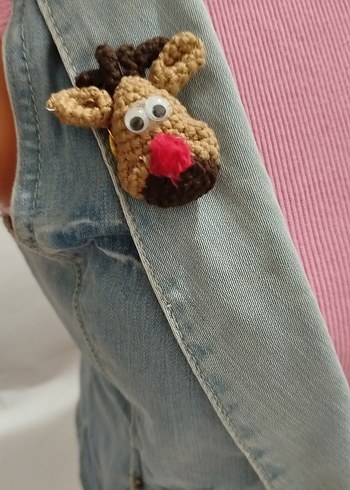 Bej Geyik Broş - Görsel 2