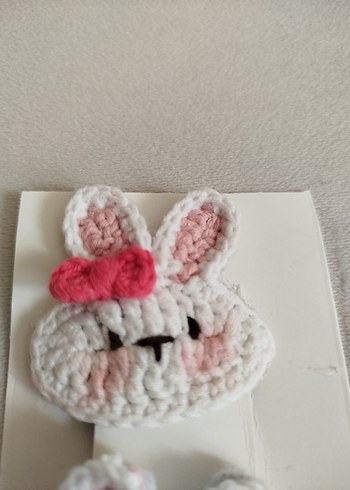 Kurdeleli Tavşan Örgü Çocuk Toka - Görsel 4