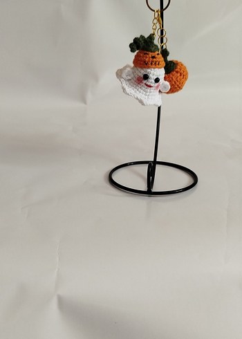 Örgü Turuncu Balkabağı ve Hayalet Anahtarlık - Görsel 6