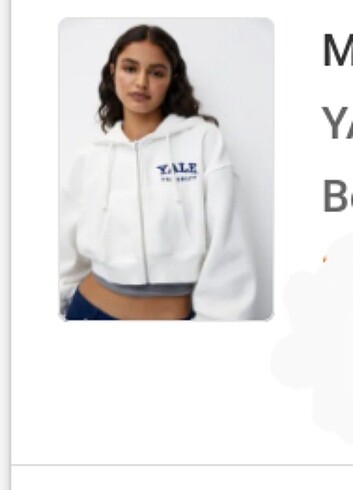 Beyaz crop sweatshirt hırka 