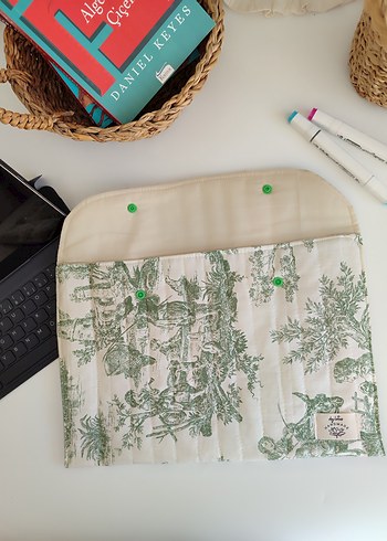  Beden yeşil Renk 10-11-12 inç Tablet/Laptop Çantası