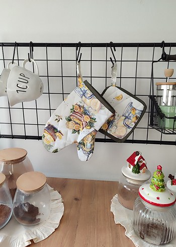 Limon desenli Fırın Eldiveni seti - Görsel 7