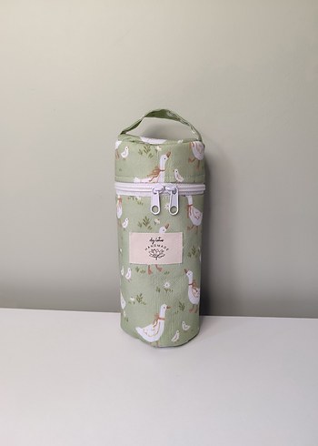 Çocuklar için Pastel Yeşil Termos Şişe çantası - Görsel 6