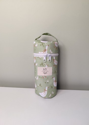 Çocuklar için Pastel Yeşil Termos Şişe çantası - Görsel 7