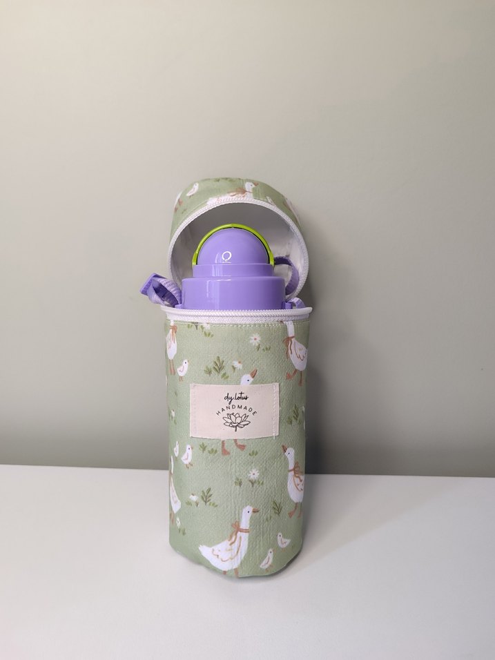 Çocuklar için Pastel Yeşil Termos Şişe çantası - Görsel 2
