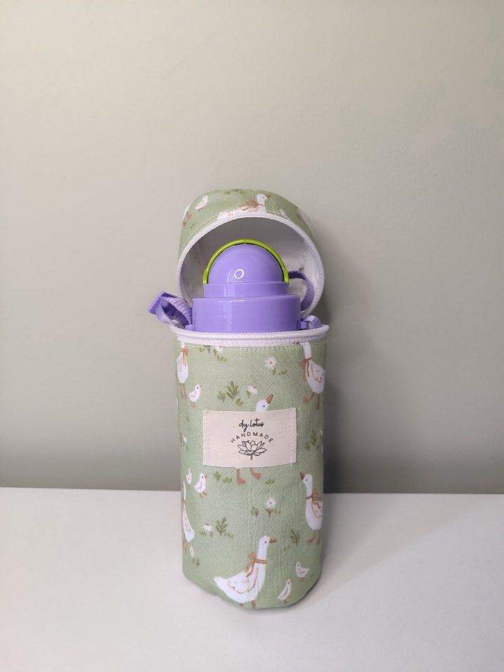 Çocuklar için Pastel Yeşil Termos Şişe çantası - Görsel 3