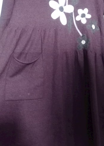 Mor Çiçekli Uzun Triko Tunik - Görsel 4