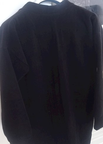 Düğmeli Siyah Kadın Uzun hırka - Görsel 4