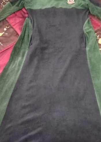 Uzun Kollu Kadın kadife Uzun Elbise - Görsel 5