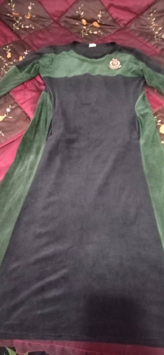 Uzun Kollu Kadın kadife Uzun Elbise - Görsel 5