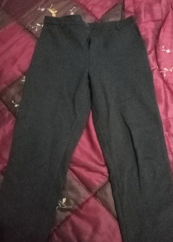 Gri Kadın Düz Kesim Kumaş Pantolon - Görsel 2