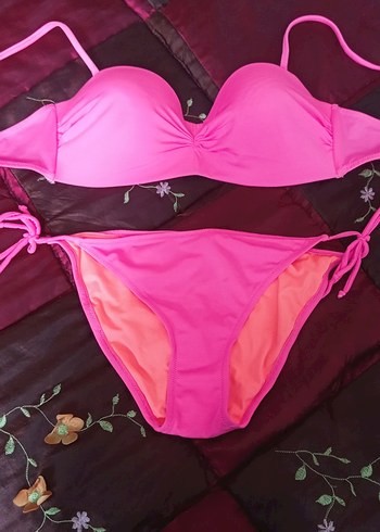 Penti Bikini Pembe İpli Kadın Bikini Takımı beden.