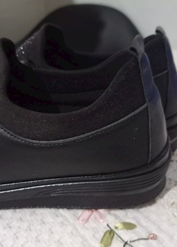 ayakkabı Düğmeli Siyah Kadın Günlük Dolgu Topuk Ayakkabı - Görsel 7