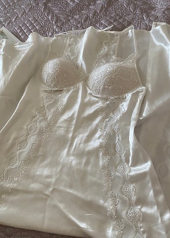 Kadın saten gecelik seti çeyizlik - Görsel 3