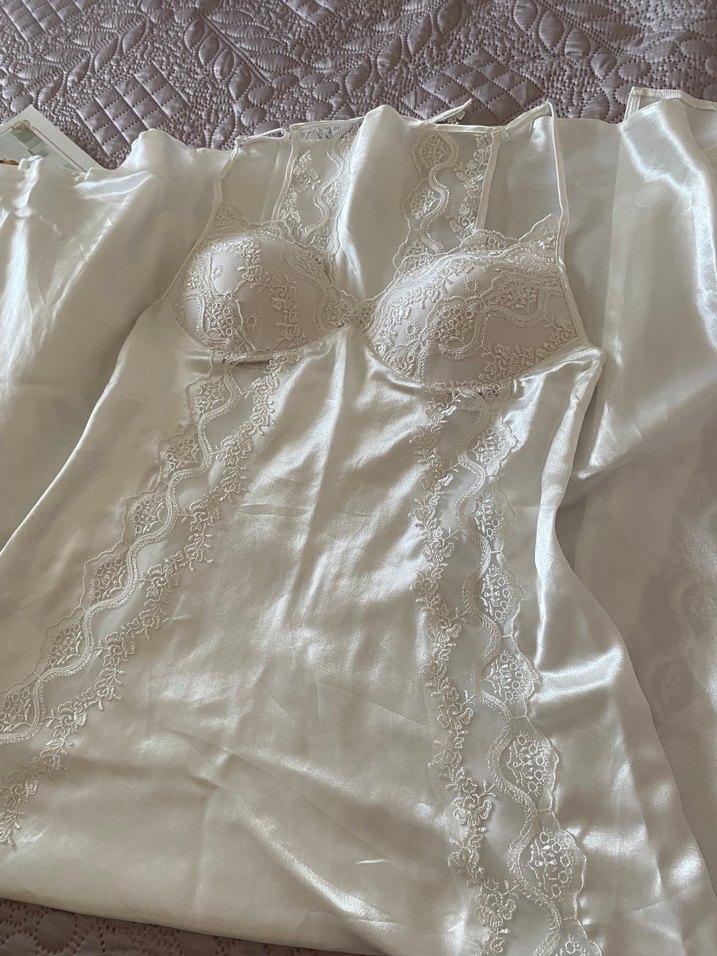 Kadın saten gecelik seti çeyizlik - Görsel 3