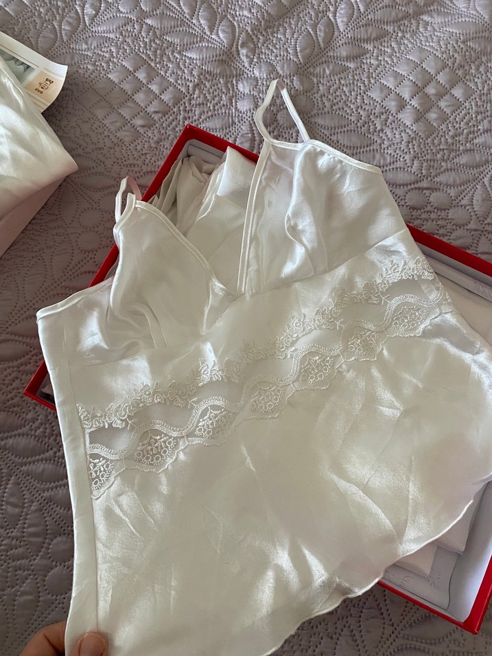 Kadın saten gecelik seti çeyizlik - Görsel 2