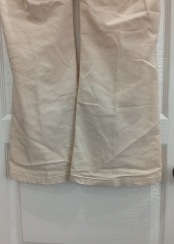 Bej Midi Keten ispanyol Kadın Pantolon - Görsel 6