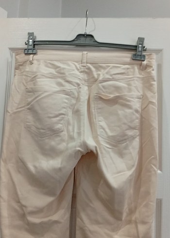 Bej Midi Keten ispanyol Kadın Pantolon - Görsel 5