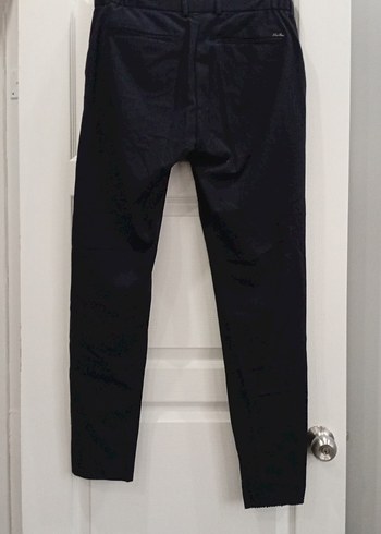 Siyah Keten Midi erkek Pantolon - Görsel 4