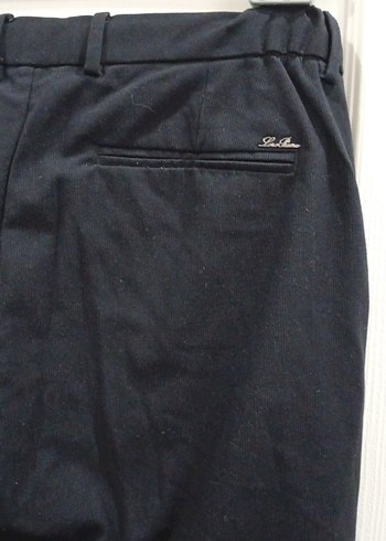 Siyah Keten Midi erkek Pantolon - Görsel 5