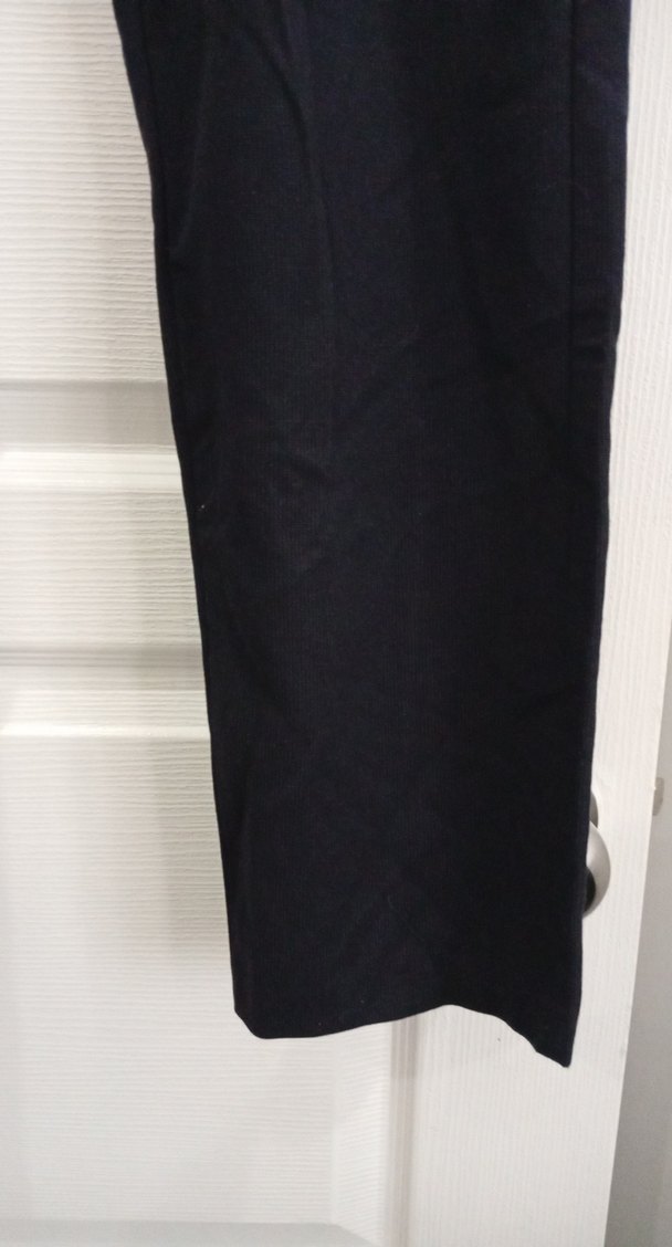 Siyah Keten Midi erkek Pantolon - Görsel 2