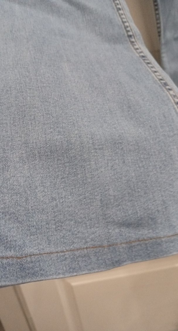 Kadın Mavi Normal Kesim Midi Denim ispanyol paça Pantolon - Görsel 4