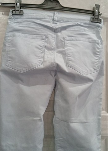 Bej Kadın Denim Pantolon Normal Boy dar paça - Görsel 5