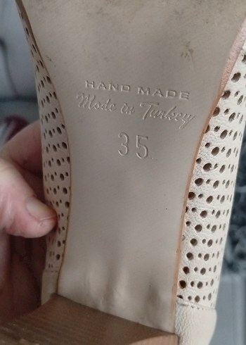 Bej Kadın Klasik Dolgu Topuk Ayakkabı - Görsel 3