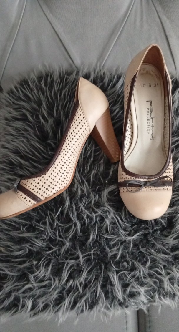 Bej Kadın Klasik Dolgu Topuk Ayakkabı - Görsel 2