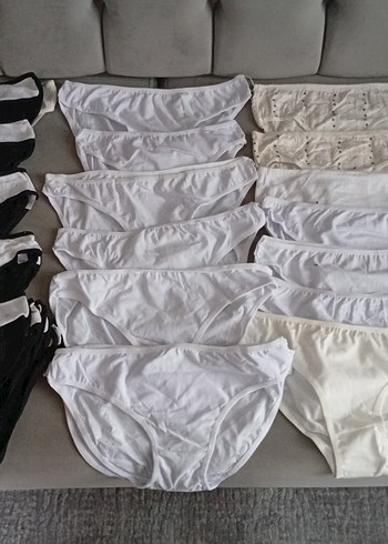 Beyaz Siyah Midi Kadın Atletik İç Çamaşırı - Görsel 8