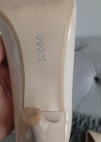 Bej SENGOL Stiletto Topuklu Kadın Ayakkabı - Görsel 5