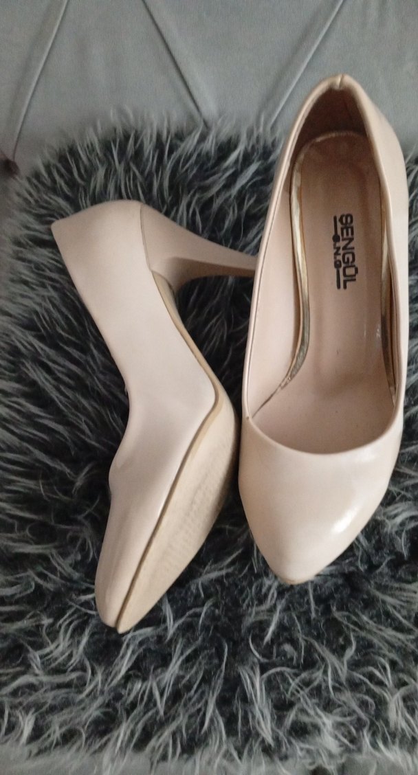 Bej SENGOL Stiletto Topuklu Kadın Ayakkabı - Görsel 2