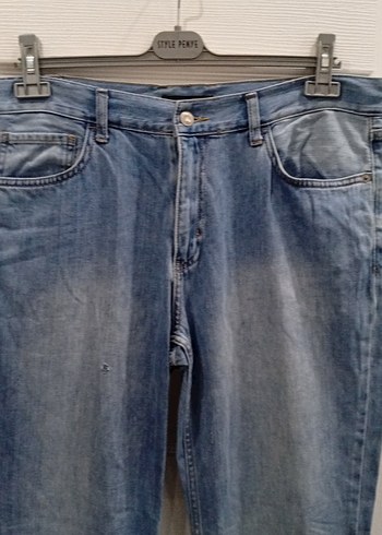 Mavi Rahat Kesim Kadın Kot Pantolon - Görsel 2