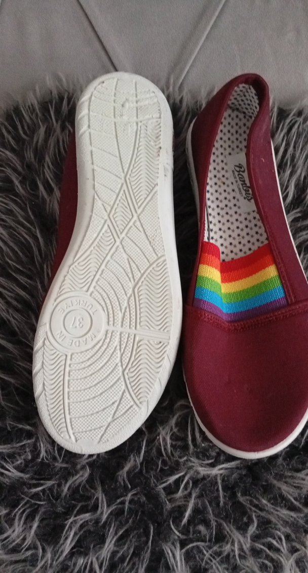 Renkli Lastikli Kadın babet  Ayakkabı - Görsel 2