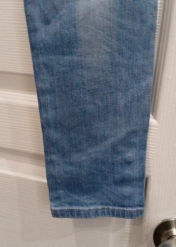 Düğmeli Gri Tonlu Kadın Denim Pantolon - Görsel 8