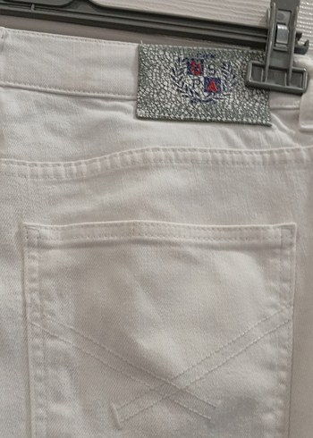 Erkek Beyaz Regular Fit Pamuk Pantolon - Görsel 5